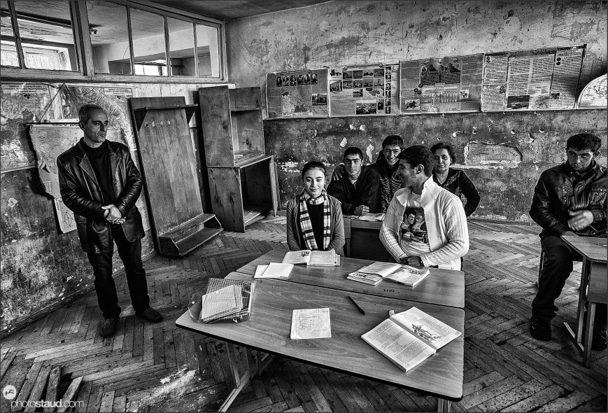 Village school in in Halidzor, Armenia